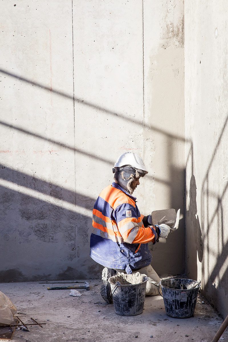 Reportage photographique sur un chantier de construction par un photographe d'architecture industrielle