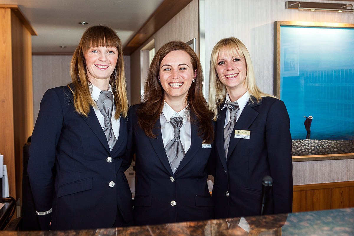 Hotel Manager team of River Discovery II - Vantage Travel Deluxe - MS Discovery II - Rhône river - France - 2013 - © Denis Dalmasso