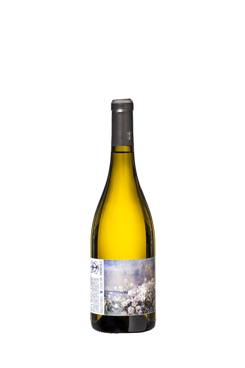Packshot d'une bouteille de vin blanc du domaine isle Saint Pierre à Arles